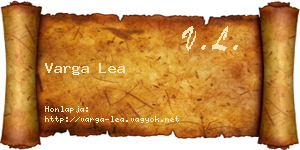 Varga Lea névjegykártya