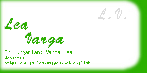lea varga business card